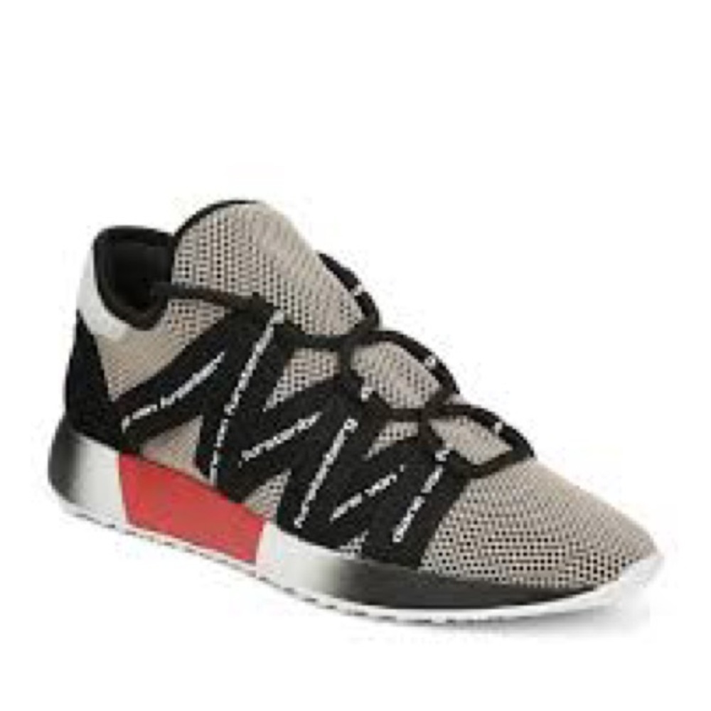 Diane von Furstenberg Pandora Mesh-Neoprene Sneakers Size 9 Colorful Fun Laces